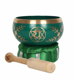 Tibetan Brass Singing Bowl - 4th Green Heart Chakra Anahata