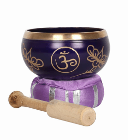 Tibetan Brass Singing Bowl - 7th Dark Purple Crown Chakra Sahasrara