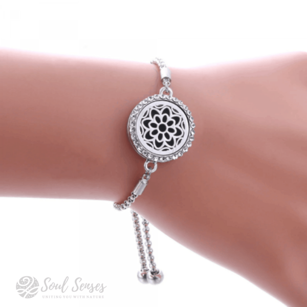 Essential Oil Aromatherapy Diffuser Bracelet in use