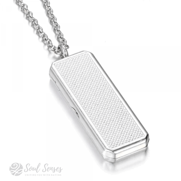 Essential Oil Aromatherapy Diffuser Rectangular Pendant - back view